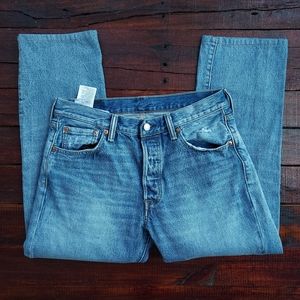 Levi's 501 Straight Fit Distressed Jeans 30x25